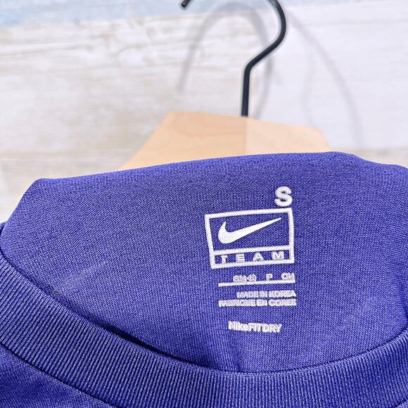 Clemson Tigers Nike FitDry Crewneck Tech Tee Purple Girls Football Small 4-6 - Picture 4 of 5